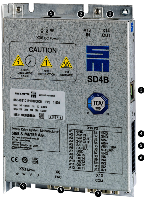 Schnittstellen Frequenzumrichter SD4B